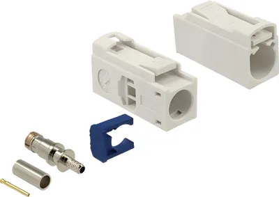 Obrázok produktu pre DeLOCK 89686, FAKRA B, Modrá, Krém, Nerezová oceľ, Plast, Nikel/zlato, 13,8 mm, 25 mm