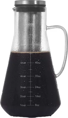 Obrázok produktu pre CANDeal 1600ML Cold Brew Iced Coffee Maker, sklenený výrobník ľadového čaju a kávy Cold Brew Maker a džbán so silikónovým uzáverom a odnímateľným filtrom z nehrdzavejúcej ocele, čajový infuzér s výlevkou