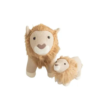 Image de Peluche Crochetts AMIGURUMIS MINI Lion marron 45 x 16 x 27 cm 84 x 32 x 57 cm 2 pièces