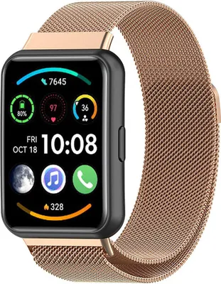 Produktbild von Strap-It Huawei Watch Fit 2 Milanese Armband (Rose Gold)