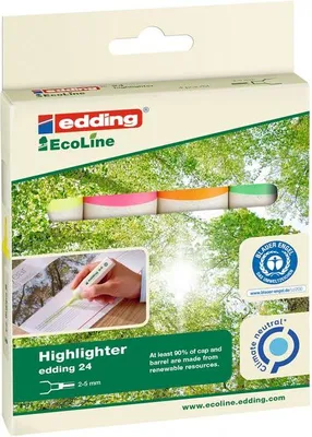 Obrázek produktu pro Edding - zvýrazňovač 24 EcoLine, sada 4 kusů