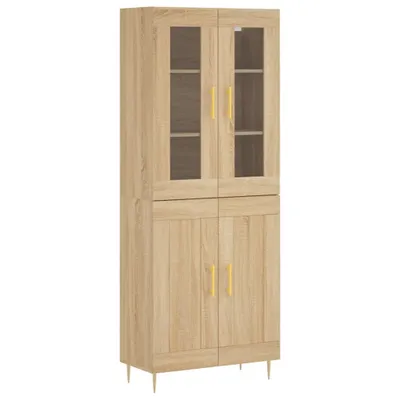 Immagine prodotto di Credenza Rovere Sonoma 69,5x34x180 cm in Legno Multistrato