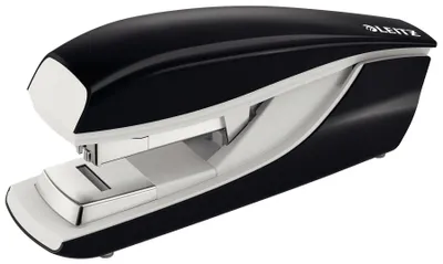 Produktbild von Leitz 55236095, 40 Blätter, Schwarz, Flacher Clinch, 26/6, Metall, Kunststoff, 80 g/m²