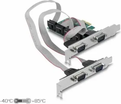 Produktbild von DeLOCK 90410, PCIe, RS-232, Niedriges Profil, PCIe 1.1, RS-232, Grün