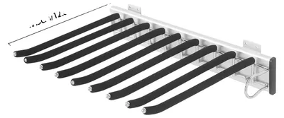 Produktbild von Hosenregal, Wandmontage-Design, hohe Tragfähigkeit, schwarz