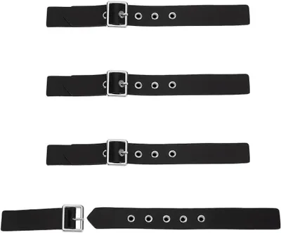 Productafbeelding van Leer Naaien Sluitingen - Toggle Gespen - Kleding DIY - Kunstleer Klik - 4 Sets - Zwart