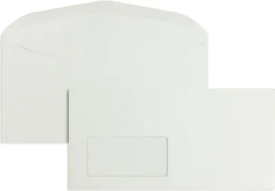 Produktbild von Kuvertierhüllen DIN C6/5 75g/qm gummiert Fenster VE=1000 Stück grau