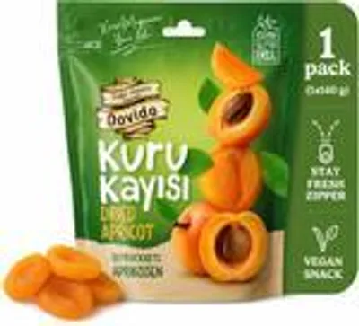 Produktbild von Dovido Getrocknete Aprikosen 140 g ohne Zuckerzusatz entsteint vegan Snack