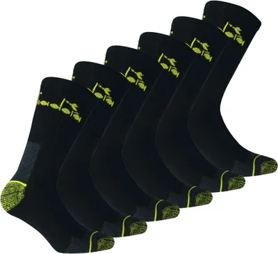 Produktbild von Diadora Uni Arbeitssocken, 6er Pack - Sportsocken, Baumwolle, Logo, einfarbig Schwarz 43-46