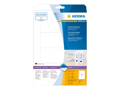 Productafbeelding van HERMA Ordnerrug-etiketten SPECIAL, 157 x 61 mm, wit