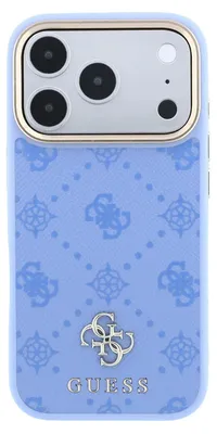 Productafbeelding van Guess 4G Metal Logo Backcover MagSafe voor de Apple iPhone 18 Pro / 17 Pro - Light Blue