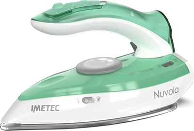 Zdjęcie produktu dla Imetec Nuvola, Żelazko suche i parowe, Stopa ze stali nierdzewnej, 80 g/min, Kolor Aqua, Biały, 0,05 l, Ręczny