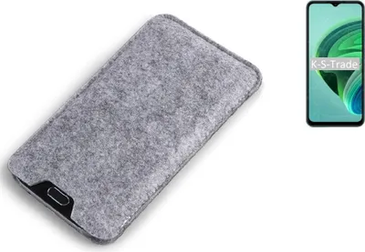 Produktbild von K-S-Trade Filz Handyhülle kompatibel mit Xiaomi Redmi 10 5G Schutzhülle Filztasche Filz Tasche Case Sleeve Handy Hülle Filzhülle grau