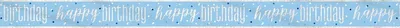 Produktbild von Banner blau & silber Happy Birthday