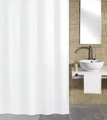 Immagine prodotto di Tenda da doccia in tessuto Kleine Wolke KITO bianco neve 120 x 200 cm