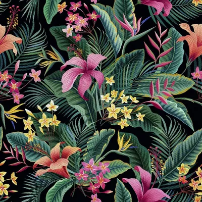 Image de OUTDOOR DÉCORDS OXFORD - motif fleurs tropicales roses I DX273