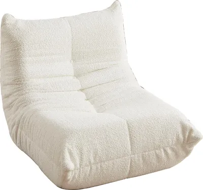 Productafbeelding van Chenillebank, Vloerluier, Accentstoel zonder armleuningen, Zitzakbank, Loungefauteuil met traagschuim, Vloerbank voor woonkamer, gaming en kantoor