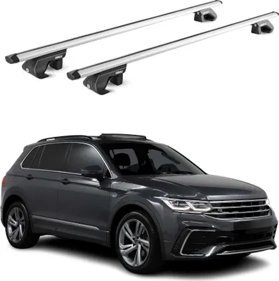 Produktbild von Dachträger Grundtäger für VW Tiguan 5N AD1 Allspace 2016-2024 90kg Alu ABE Grau