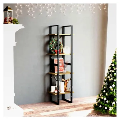 Produktbild von Bücherschrank mit 4 Fächern, 40 x 30 x 140 cm, Kiefer Massivholz, Bücherregale und Standregale