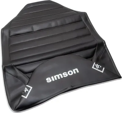Produktbild von Sitzbezug strukturiert, Schwarz / Schwarz für Endurositzbank, mit SIMSON-Schriftzug - Simson S50, S51, S70 Enduro