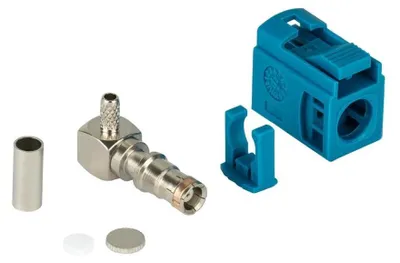Produktbild von HF FAKRA Z Crimpbuchse 90° für KFZ und Hochfrequenztechnik