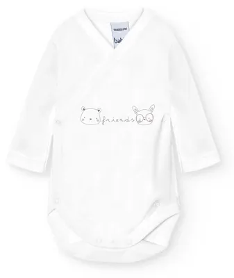 Productafbeelding van BABIDU Baby-body, wit, maat 9 maanden