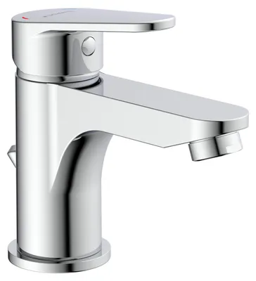 Produktbild von Schütte Design-Waschtischarmatur FUTURA Einhebelmischer mit Ablaufgarnitur Stangen-Exzenter Badarmatur Chrom 18010DVGW