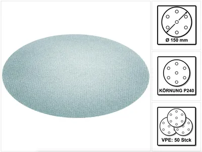 Productafbeelding van Festool netschuurmiddelen STF D150 P240 GR NET/50 150 mm / 50 stuks ( 203309 )