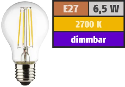 Produktbild von Müller-Licht LED-Lampe Birnenform Retro 6W 230V E27 810lm 2700K dimmbar warmweiß (400177)