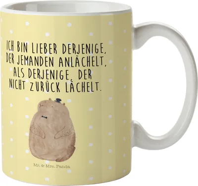 Produktbild von Mr. & Mrs. Panda Trinklernbecher Murmeltier - Gelb Pastell - Geschenk, Kindergarten Becher, Freundlichkeit, Anstand, Plastikbecher, Knigge, Respekt, Pott, Haferl