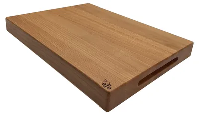 Image de Planche à découper en bois, 40 x 30 x 4 cm | Grande planche de cuisine en hêtre | Planche de cuisine en bois avec poignées pratiques | Planche à découper en bois pour le pain, la viande et les légumes | Planche de service durable