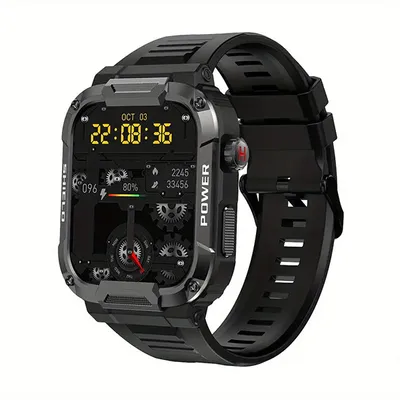 Obrázek produktu pro Robustní taktická chytrá hodina pánské sport tracker Bluetooth hovory GPS Android iOS