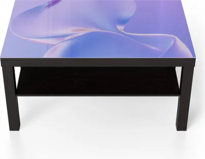 Produktbild von DEQORI Couchtisch 90x55 cm Schwarz 'Violette Träume' Glas Beistelltisch Glastisch modern