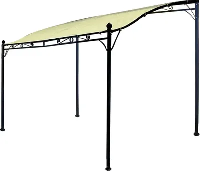 Produktbild von Anbaupavillon Mantova 300x250 cm Stahlgestell Schwarz Dach Polyester Ecru