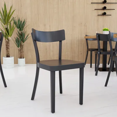 Produktbild von Frankfurter Holz Stuhl | Schwarz | Gastro geeignet
