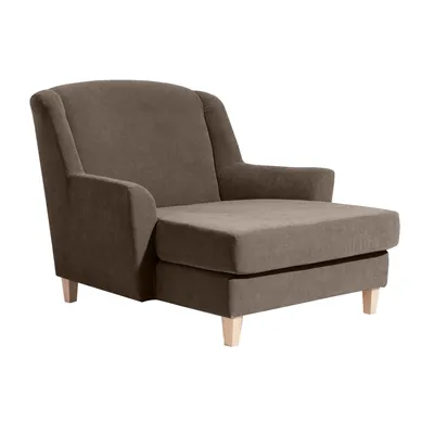 Produktbild von XXL Sessel Karil Bezug Veloursstoff Buche natur / sahara 21885