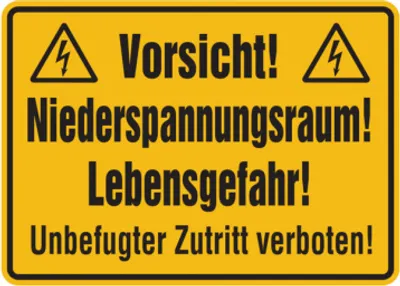 Produktbild von Dreifke® Hinweisschild, Niederspannungsraum! Unbefugter Zutritt verboten! | F...