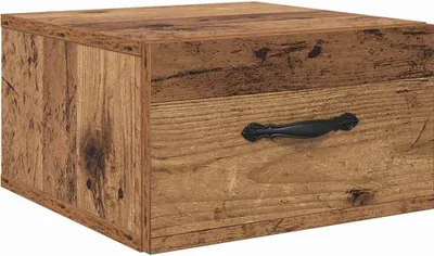 Produktbild von Nachttisch mit Schubladen Altholz 35 x 35 x 20 cm Holzwerkstoff