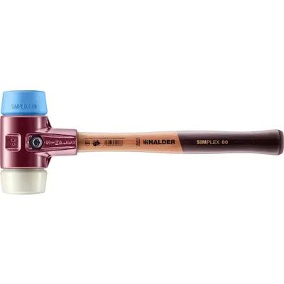 Produktbild von HALDER SIMPLEX Schonhammer Ø 60 mm TPE-soft blau / Nylon mit Tempergussgehäuse