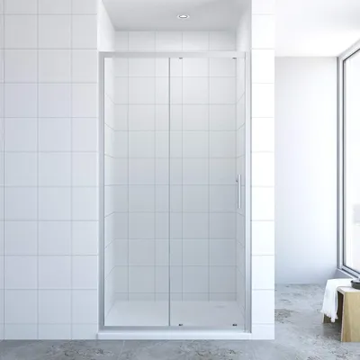 Produktbild von Duschabtrennung Schiebetür 120 x 185 cm Duschtür für Nische Duschkabine Duschwand aus 5+6 mm Sicherheitsglas Klarglas