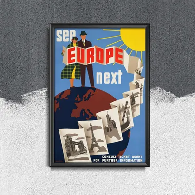 Produktbild von Poster - Canvas - Leinwand - 42 cm x 59,4 cm - Europa