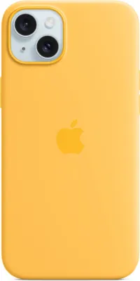 Image de Apple MagSafe Silicone Case pour iPhone 15 Plus - Sunny - compatible MagSafe