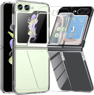 Produktbild von König Design Hülle kompatibel mit Samsung Galaxy Z Flip5 5G Kunststoff Soft Handyhülle - Handy Case Transparent