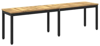 Produktbild von vidaXL Gartenbank 161 x 35 x 45 cm Massivholz Akazie Weiß und Schwarz