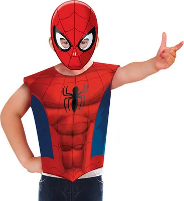 Produktbild von Kinder Spiderman Kostüm-Set (Shirt & Maske) 3-6 Jahre