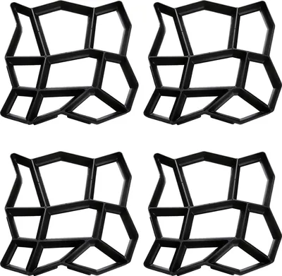 Zdjęcie produktu dla Yakimz 4X forma do kostki brukowej chodnik DIY kostka brukowa czarna forma odlewnicza szablon ogrodowy forma szalunkowa