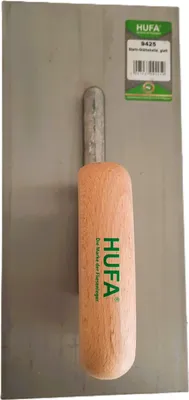 Produktbild von Hufa Glättekelle Stahl Holzgriff 280mm x 130mm ohne Zahnung