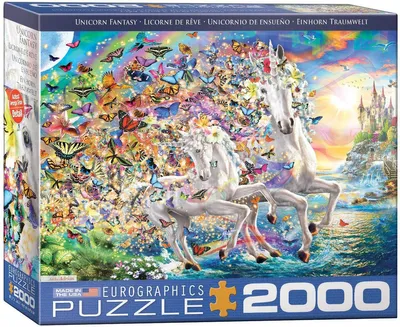 Produktbild von 2000 Teile Puzzle Fantastische Einhorn Traumwelt