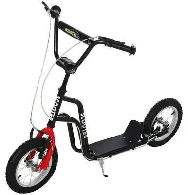 Image de Trottinette pour enfants - Trottinette à pédales - Guidon réglable en hauteur - Roues de 30 cm - Noir