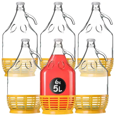 Produktbild von KADAX Weinballon, Glasballon für Wein, Weinfass aus glas, Gärballon, Fass für Wein aus Glas